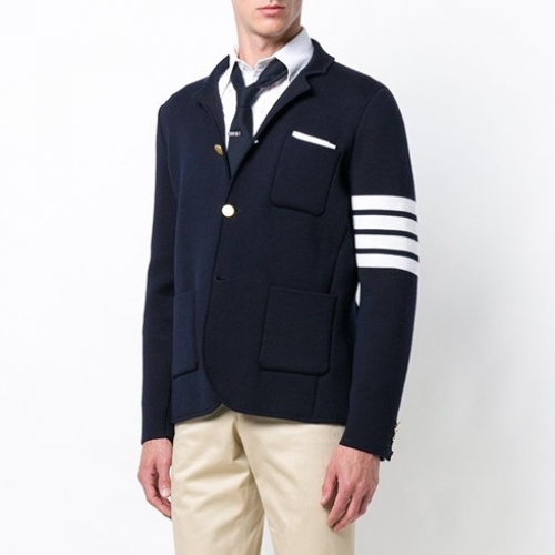 トムブラウンメンズカジュアルコットンスーツジャケットm01178.ネイビー