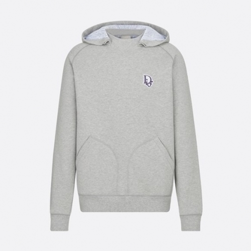 ディオールディオールユニセックスカジュアルコットンフーディo01085グレー