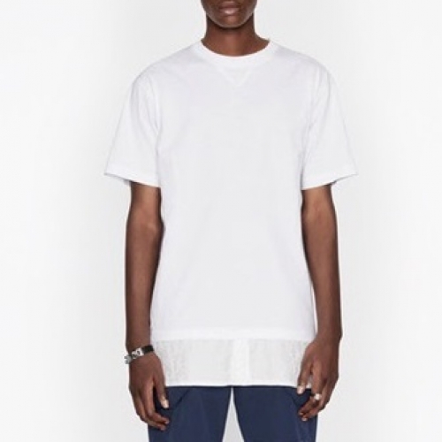 ディオール-ディオールメンズカジュアルクルーネック半袖Tシャツo01087ホワイト