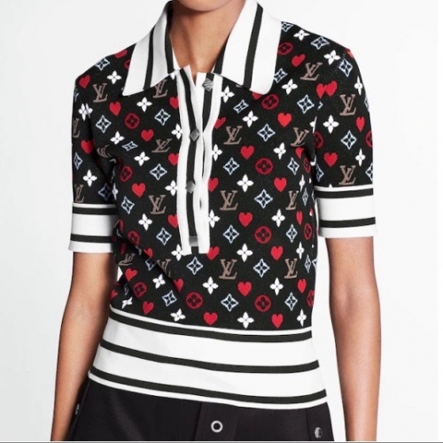 ルイヴィトンレディースポロ半袖Tシャツu02550ブラック