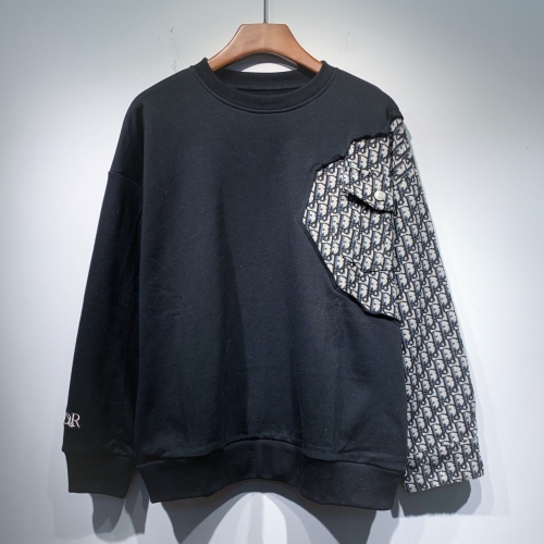 ディオールディオールメンズカジュアルコットン長袖Tシャツo01093.ダークグレー