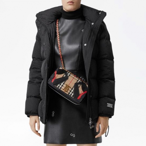 バーバリーバーバリーユニセックスカジュアルダックダウンパディングr03611ブラック