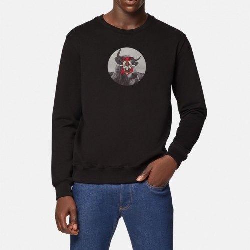 バーバリーバーバリーメンズカジュアルコットンスウェットシャツr03633ブラック