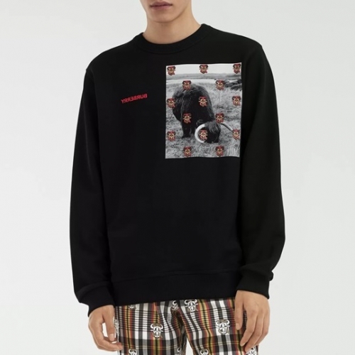 バーバリーバーバリーメンズカジュアルコットンスウェットシャツr03636ブラック