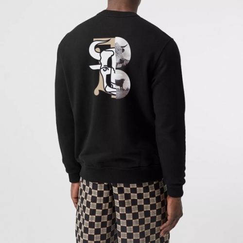 バーバリーバーバリーメンズカジュアルコットンスウェットシャツr03637ブラック