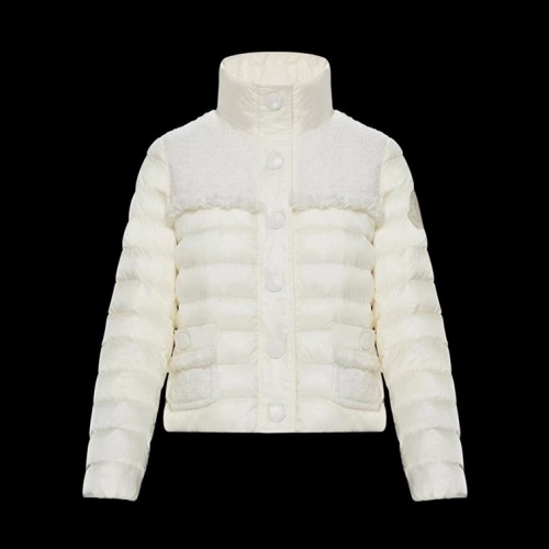 モンクレールモンクレールレディースパッチモダンダックダウンパディングc02133ホワイト