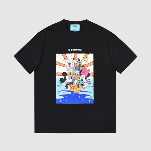 グッチユニセックス半袖Tシャツc03376ブラック