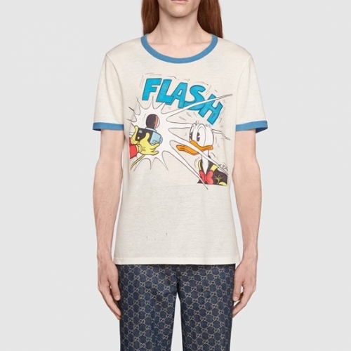 グッチユニセックス半袖Tシャツc03382アイボリー