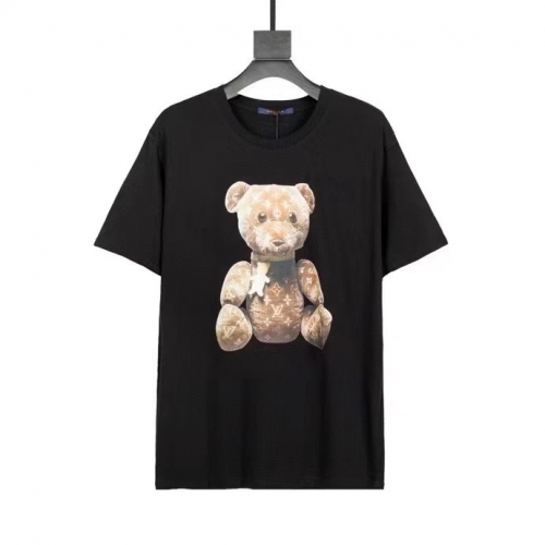 ルイヴィトンルイヴィトンユニセックス半袖Tシャツu02580ブラック