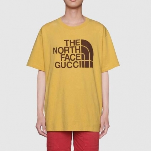 ザノースフェイスザノースフェイスユニセックスプリントコットン半袖Tシャツr0190イエロー