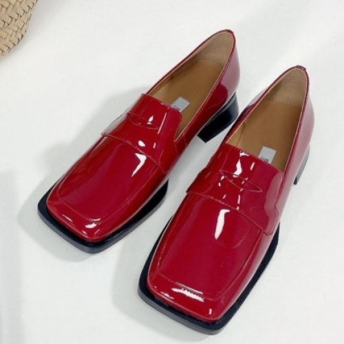 ミスタミスターレディースレザーローファー,(225-250),S0003,レッド