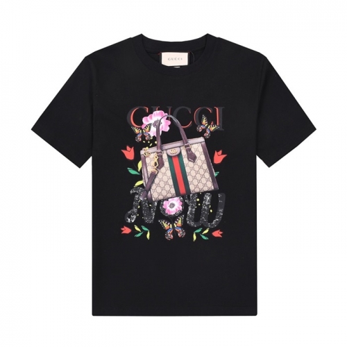 グッチユニセックス半袖Tシャツc03410ブラック