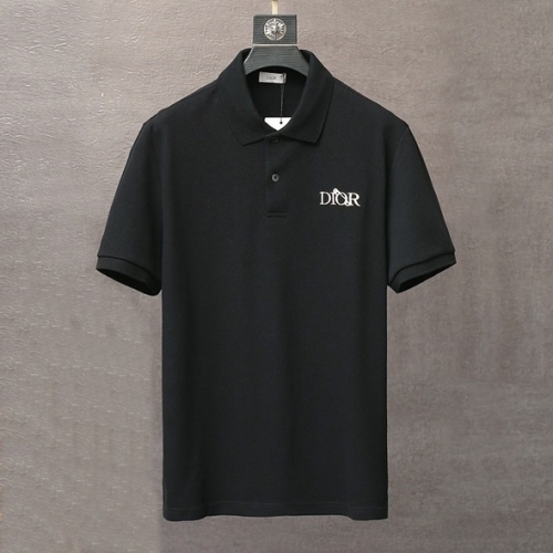 ディオール-ディオールユニセックスカジュアルクルーネック半袖Tシャツo01114ブラック