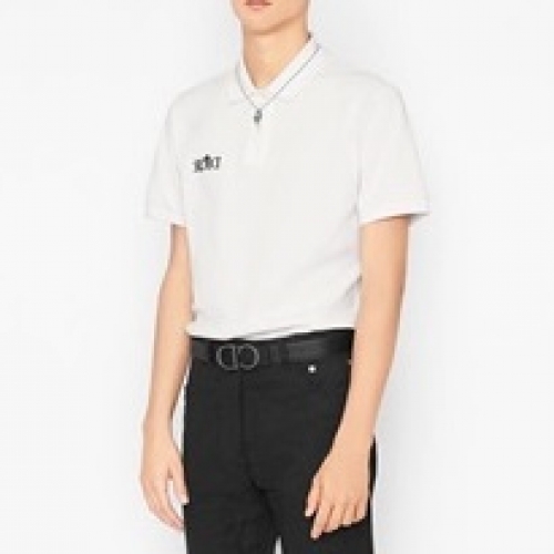 ディオール-ディオールユニセックスカジュアルクルーネック半袖Tシャツo01115ホワイト