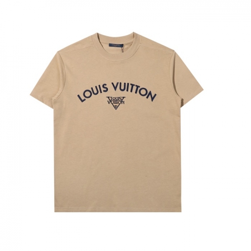 ルイヴィトンルイヴィトンユニセックス半袖Tシャツu02592キャメル