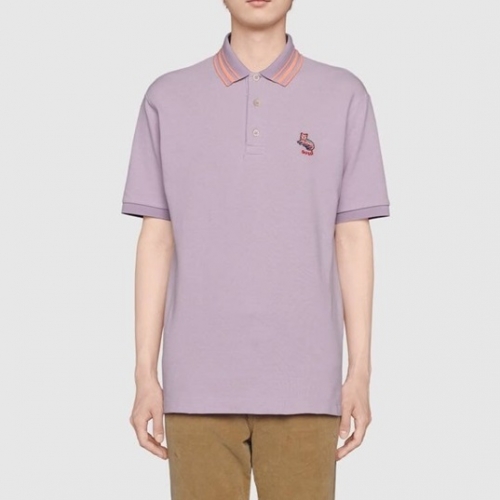 グッチユニセックスポロ半袖Tシャツc03423パープル