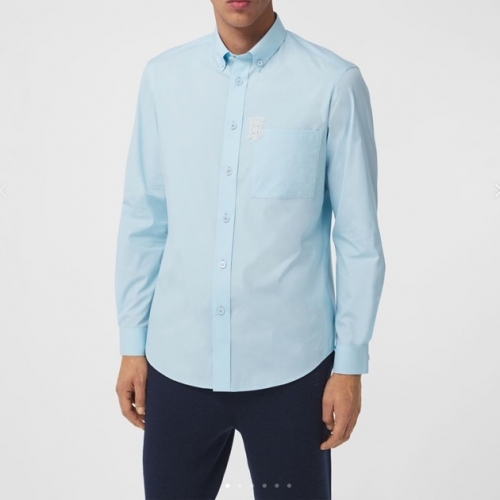 バーバリーバーバリーメンズヴィンテージベーシックシャツr03671.ブルー