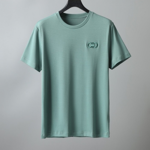 サルヴァトーレフェラガモサルヴァトーレフェラガモメンズベーシックコットン半袖Tシャツr0317グリーン