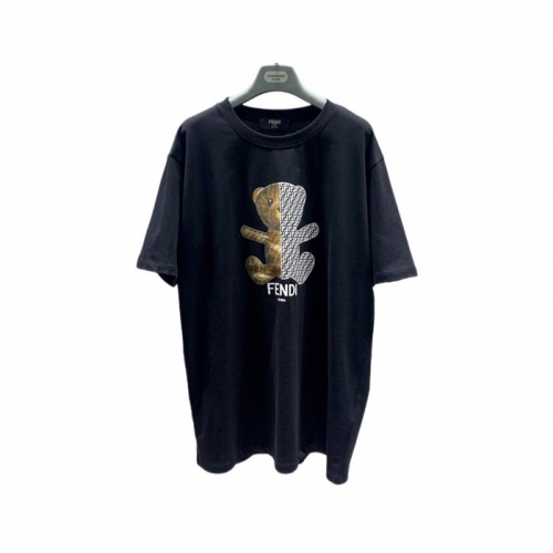 ェンディェンディメンズカジュアルコットン半袖Tシャツn0935ブラック