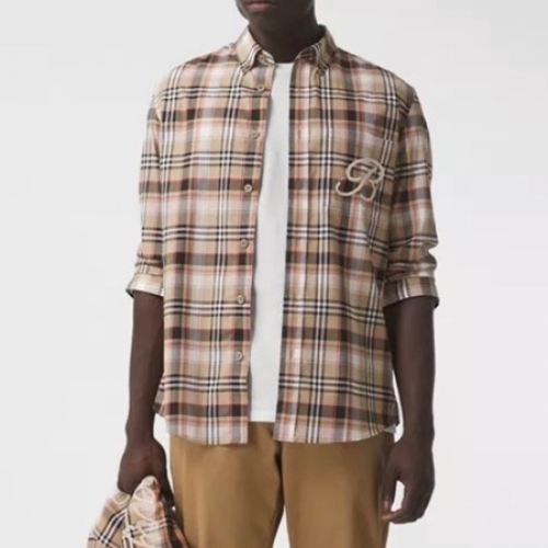 バーバリーバーバリーメンズヴィンテージベーシックシャツr03682.イエロー