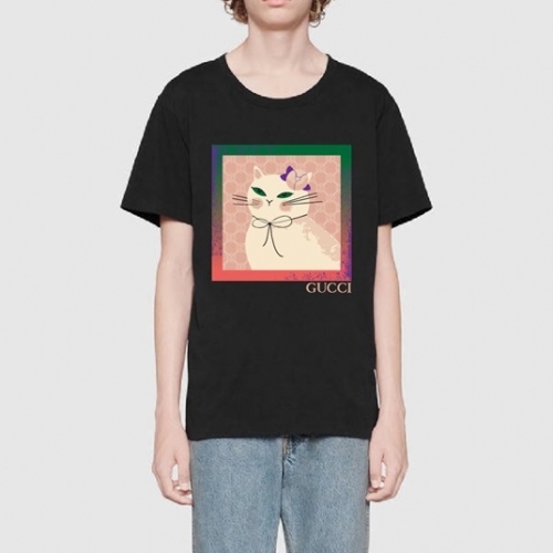 グッチユニセックス半袖Tシャツc03435ブラック