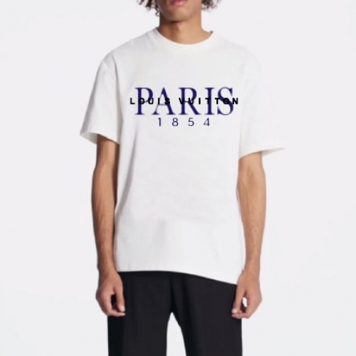 ルイヴィトンルイヴィトンユニセックス半袖Tシャツu02608ホワイト