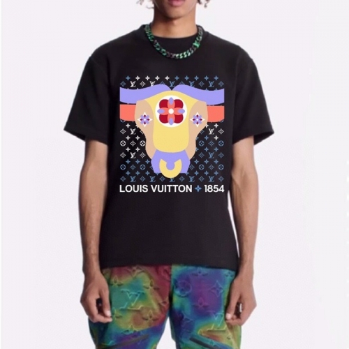 ルイヴィトンルイヴィトンユニセックス半袖Tシャツu02609ブラック