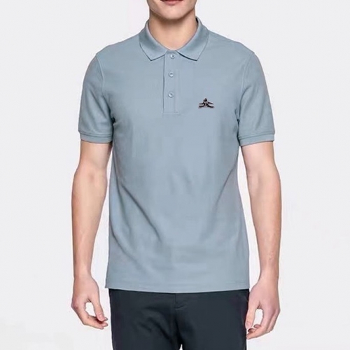セリーヌメンズコットンポロ半袖Tシャツl0104.ブルー