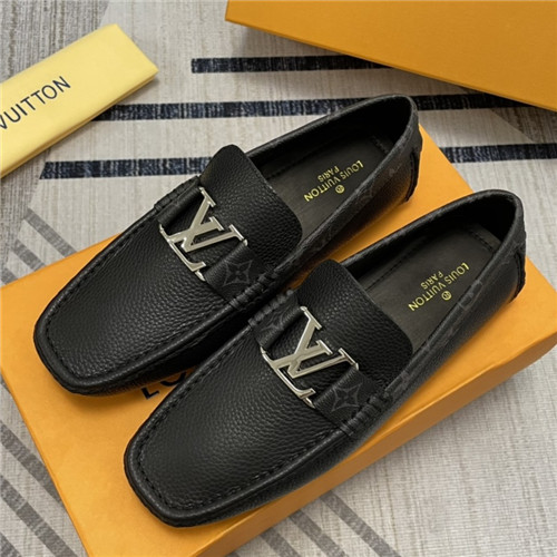 ルイヴィトンメンズレザーローファー,S1831,ブラック