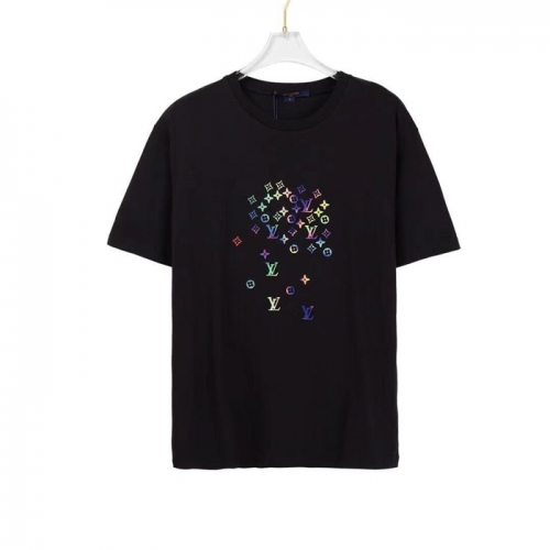 ルイヴィトンルイヴィトンユニセックス半袖Tシャツu02620ブラック