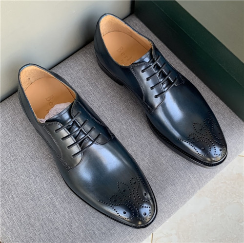 ベルルッティメンズレザーオックスフォードシューズ,S0208,オリーブ