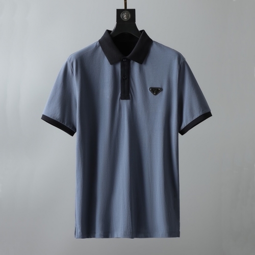 プラダプラダメンズベーシック半袖Tシャツa02180.ネイビー