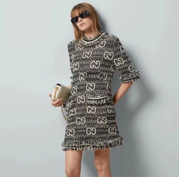 グッチレディースブラックワンピース-c01