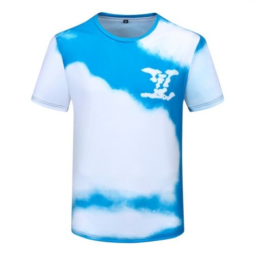 ルイヴィトンルイヴィトンメンズ半袖Tシャツu02621ブルー