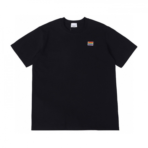 バーバリーバーバリーユニセックスコットン半袖Tシャツr03714.ブラック