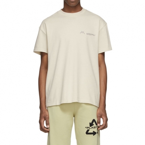 エイコールドウォール--エイコールドウォールメンズプリントコットン半袖Tシャツw0040ベージュ