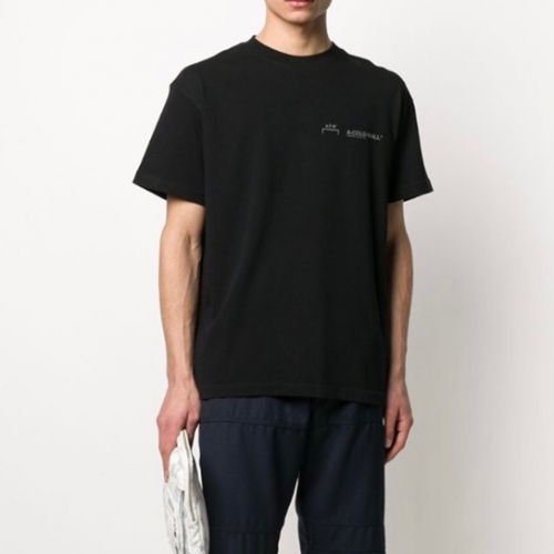 エイコールドウォール--エイコールドウォールメンズプリントコットン半袖Tシャツw0041ブラック