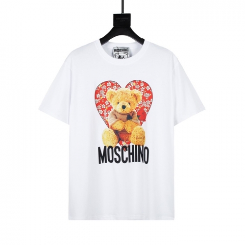 モスキーノモスキーノユニセックスコットン半袖Tシャツs0141ホワイト