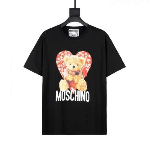 モスキーノモスキーノユニセックスコットン半袖Tシャツs0142ブラック