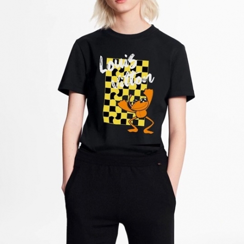 ルイヴィトンユニセックス半袖Tシャツu02644ブラック