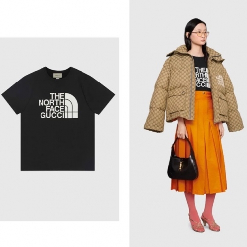 グッチユニセックス半袖Tシャツc03486ブラック