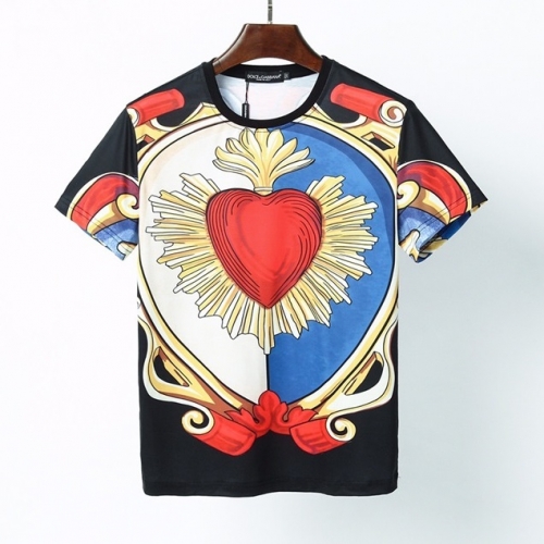 ドルチェ＆ガッバーナドルチェ＆ガッバーナメンズシルケット半袖Tシャツl0289ブラック