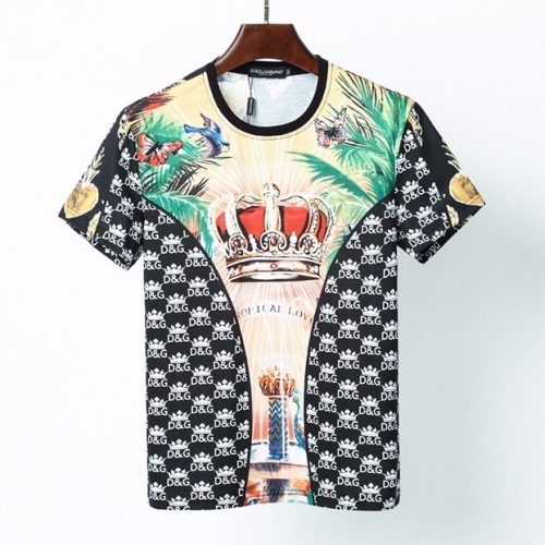 ドルチェ＆ガッバーナドルチェ＆ガッバーナメンズシルケット半袖Tシャツl0291ブラック