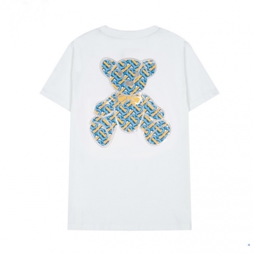 バーバリーバーバリーユニセックスコットン半袖Tシャツr03719.ホワイト