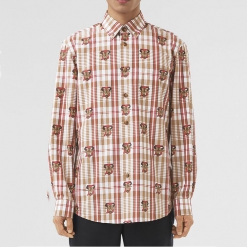 バーバリーバーバリーメンズヴィンテージベーシックシャツr03720.キャメル