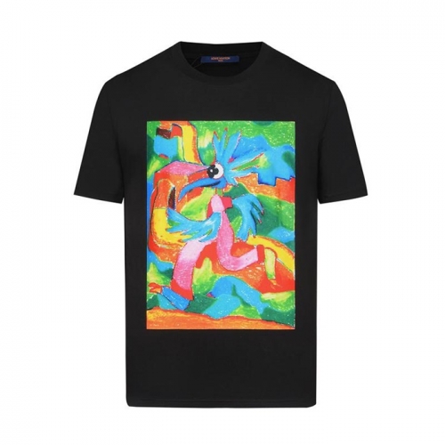 ルイヴィトンルイヴィトンユニセックス半袖Tシャツu02650ブラック