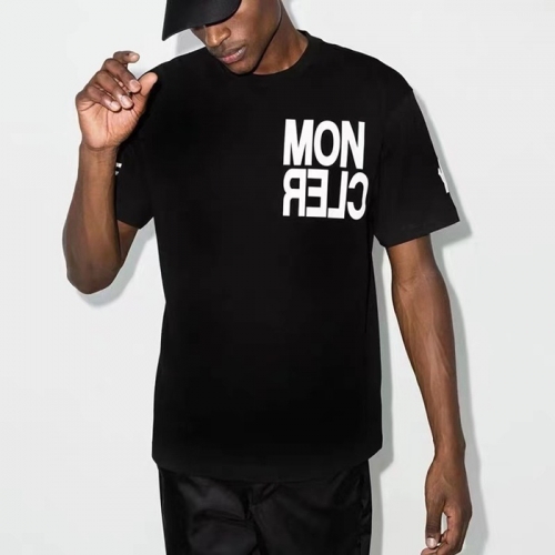 -モンクレールメンズクルーネック半袖Tシャツc02153.ブラック