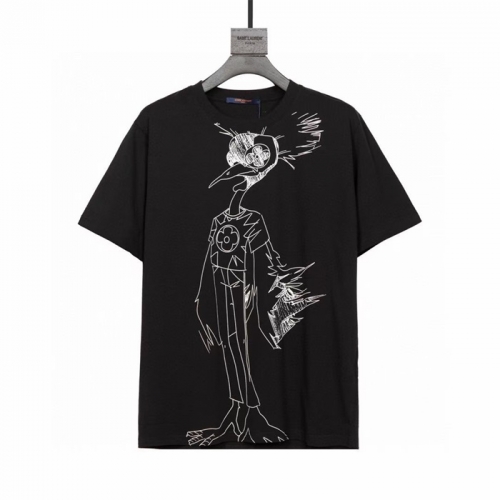 ルイヴィトンルイヴィトンユニセックス半袖Tシャツu02655ブラック