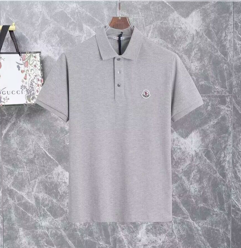 モンクレールメンズクルーネック半袖Tシャツc02155.グレー