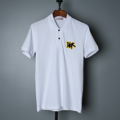 ディオール-ディオールユニセックスカジュアルクルーネック半袖Tシャツo01158ホワイト